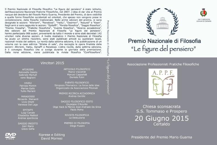 Dvd Premio Nazionale Di Filosofia Associazione Professionisti Pratiche Filosofiche